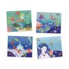 DJECO Художественный патч Океан Набор для творчества Переводная наклейка Набор для творчества Набор наклеек Русалка Набор для творчества Морские рыбы Возраст 8 лет Девочки Подарок к поступлению в школу Начальная школа