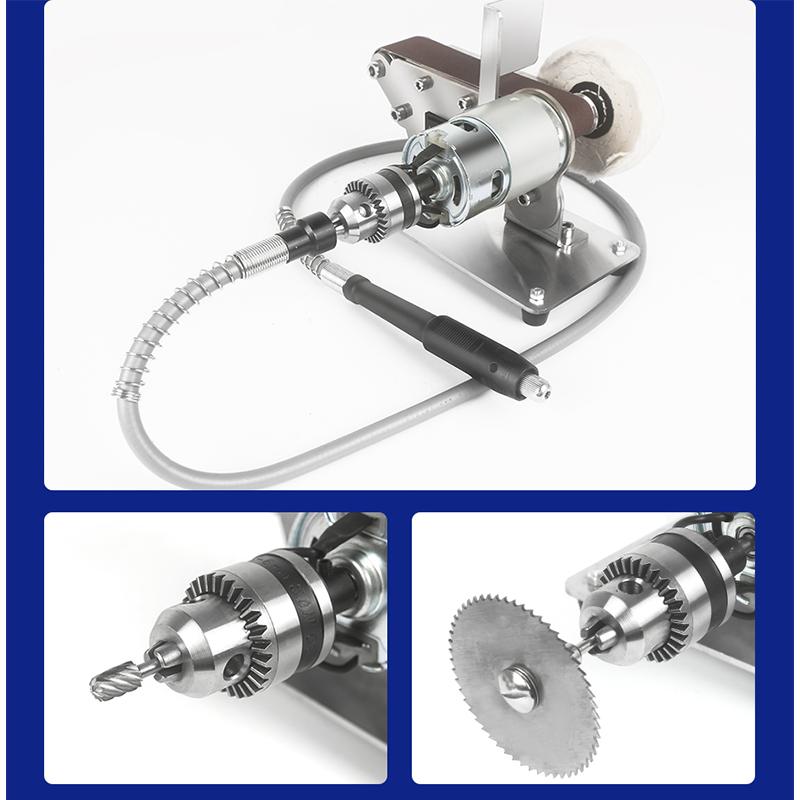 Ленточный шлифовальный станок Шлифовальный станок Регулируемый угол Ленточный шлифовальный станок Машина Нож Режущие кромки Точилка DIY Полировка Шлифовка 7-ступенчатая регулировка