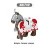 Single Sell Medieval Knight War Horses Wolves Tiger Bears Deer Dragon Animal Decorative Toy Moc Building Block Rope Saddles K039