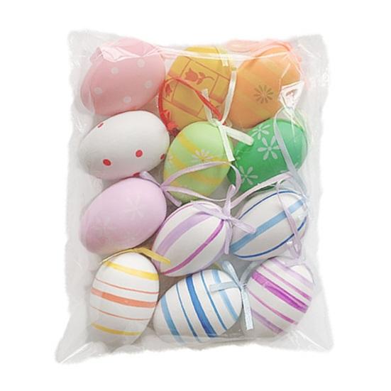 12 шт. Разноцветные пластиковые пасхальные яйца Сделай сам Игрушка для раскрашивания яиц для дома Детские занятия Принадлежности для пасхальной вечеринки