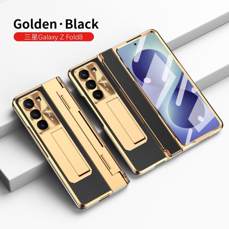 Чехол для Galaxy Z Fold8 Электроокрашенная Искусственная Кожа С Магнитной Подставкой Совместимый Fold7 Fold6 Fold5