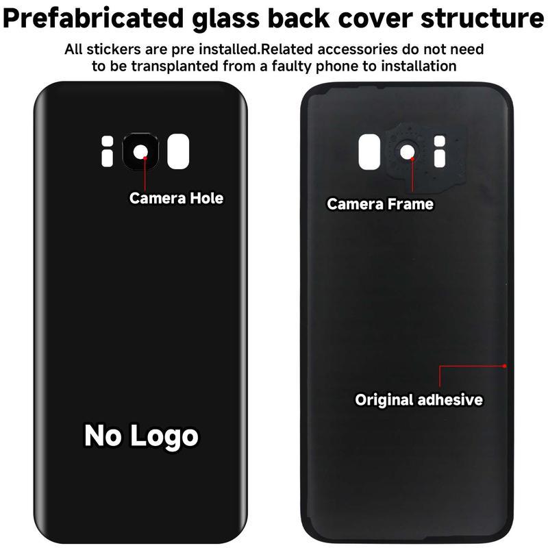 For SAMSUNG S8 Plus Battery Back Cover Glass Panel Rear Housing Case Camera Lens Replace