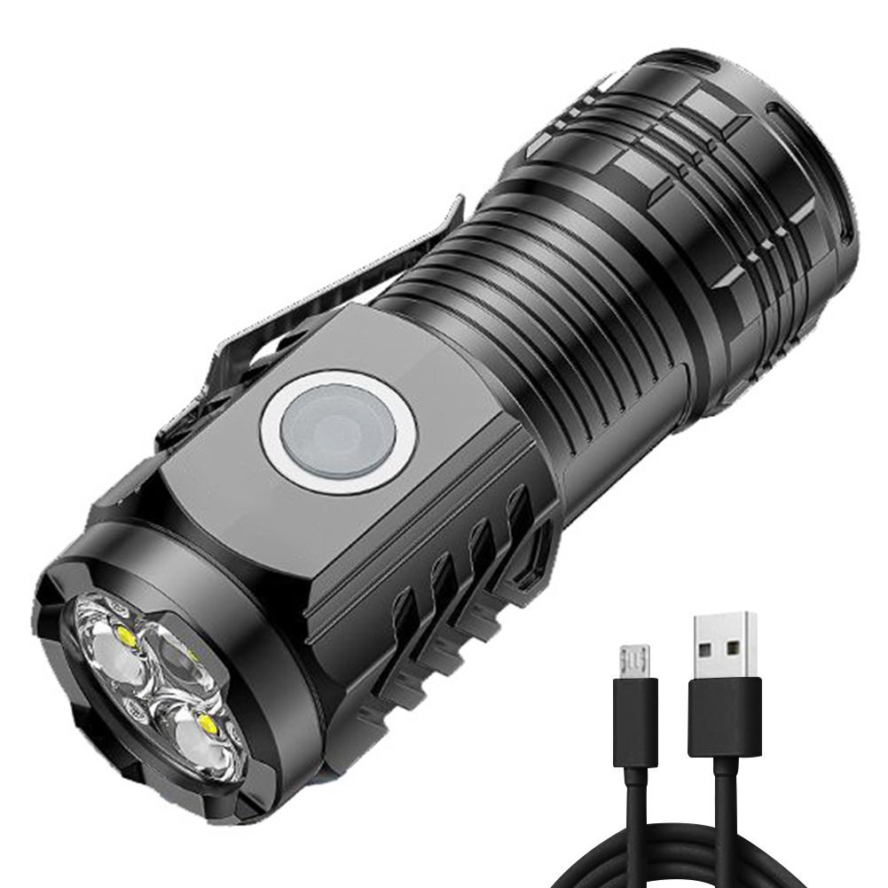3 светодиодный компактный фонарик для кемпинга типа C/Micro USB с зарядкой, портативный фонарик, многофункциональный фонарик для аварийной рыбалки на открытом воздухе