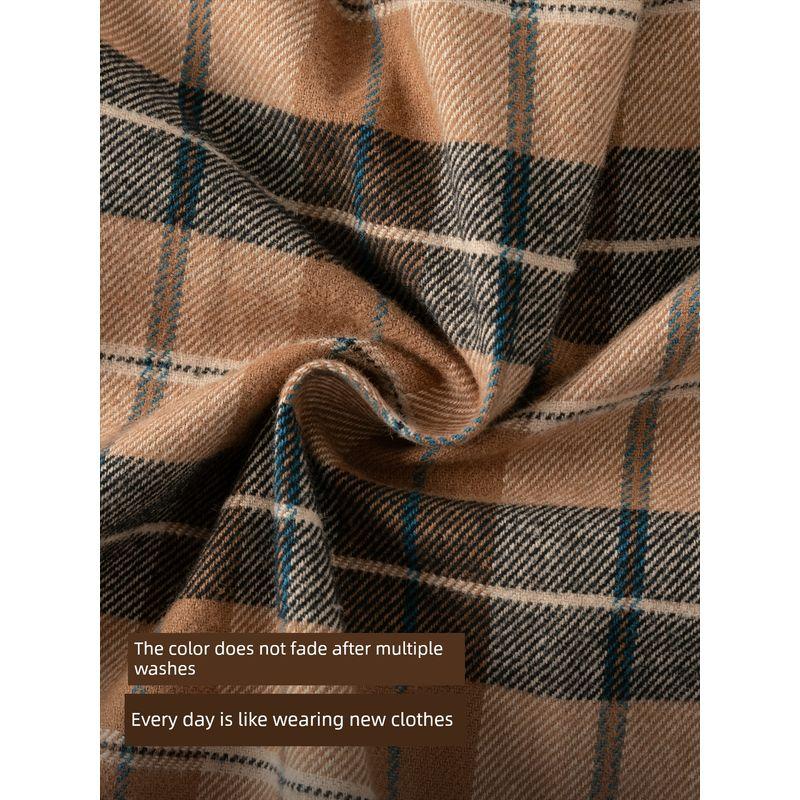 David Bella Kidsren's New Pure Cotton Shirt 2026 Boys' Spring Shirt, Medium and Large Kidsren's Hooded Plaid Shirt Kidsren's Clothing