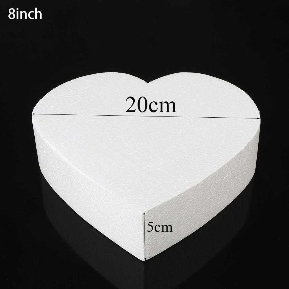 Flower Decor Sugarcraft Dummy Cake Foam Mould Practice Model Polystyrene Styrofoam Heart Shaped