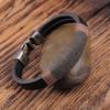 Men Vintage Wide Faux Leather Wristband Buckle Bracelet Cuff Jewelry Gift