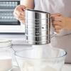 Stainless Steel Flour Sifter 3 Cup Fine Mesh Rotary Baking Sifter with Comfortable Handle Durable Easy To Clean Ideal for Cakes More