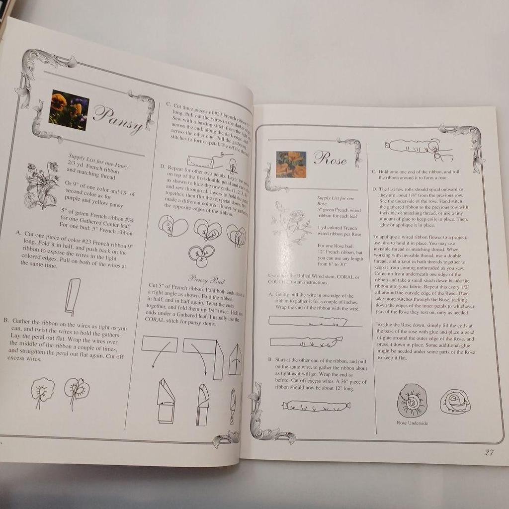 [Б/У] 596A Букет из лент Букет из лент Французский путеводитель по цветам из лент