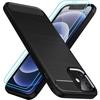 Protective Case - PROSHOP - for iPhone 12 Mini - Flexible - Carbon Fiber - Black