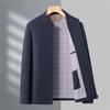 New Stand-up Collar Jacket for Men Middle-aged Spring and Autumn New Solid Color Business Casual Versatile Short Jacket Shirt