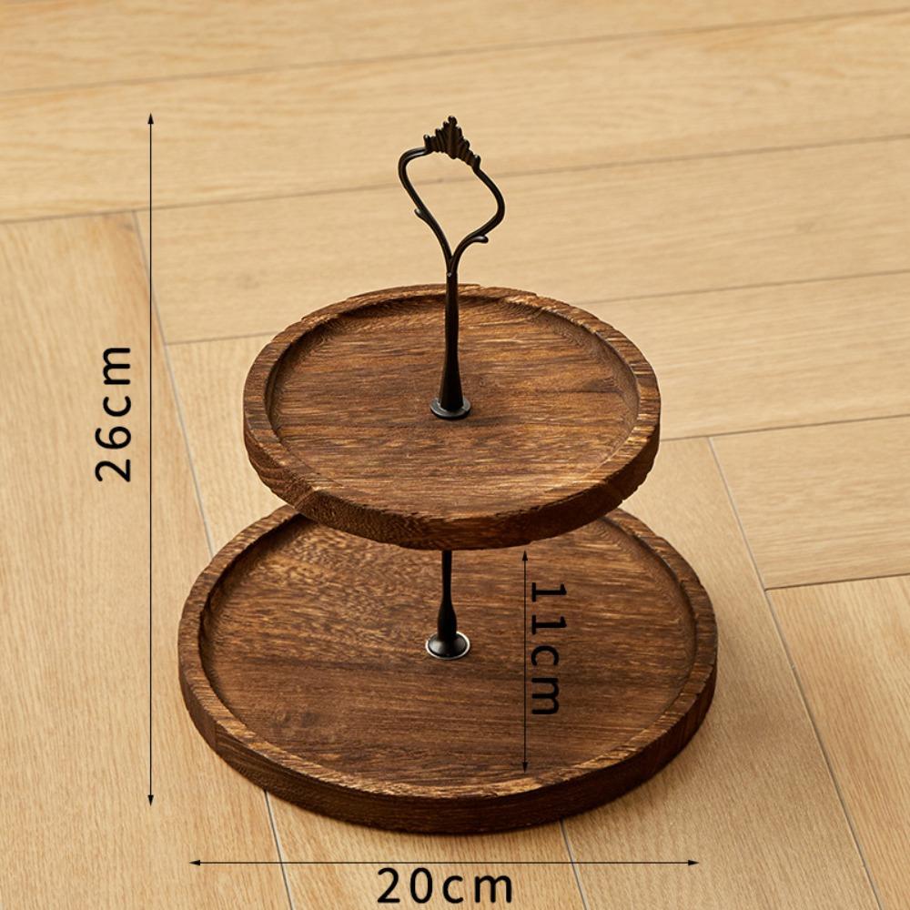 2/3-layer Decorative Cake Stand Wooden Material Snack Dish New Dessert Display Rack Tea Party