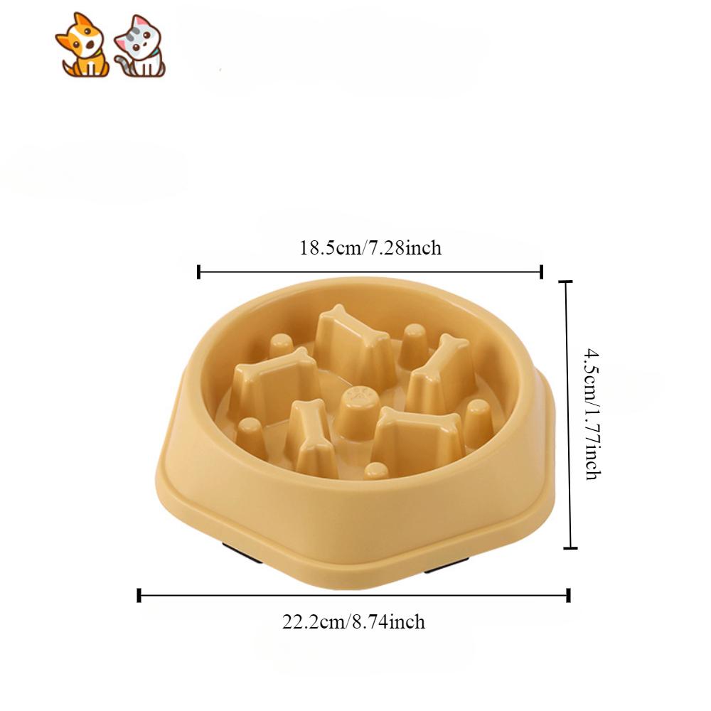 Simple Dog Bowl Bone Slow Food Bowl Anti Choking Bowl Pet Dog Bowl Feeder
