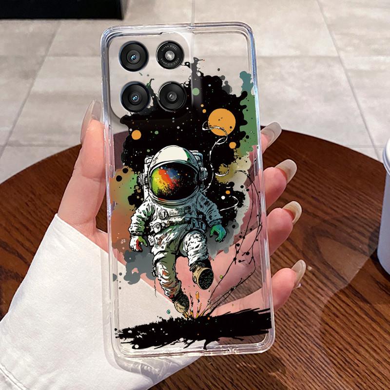 Jelly Casing For Motorola Moto G Stylus 5G 2025/Moto Edge 60 Stylus Funda Clear Silicone Soft TPU Cover Cute Cat Protective Case