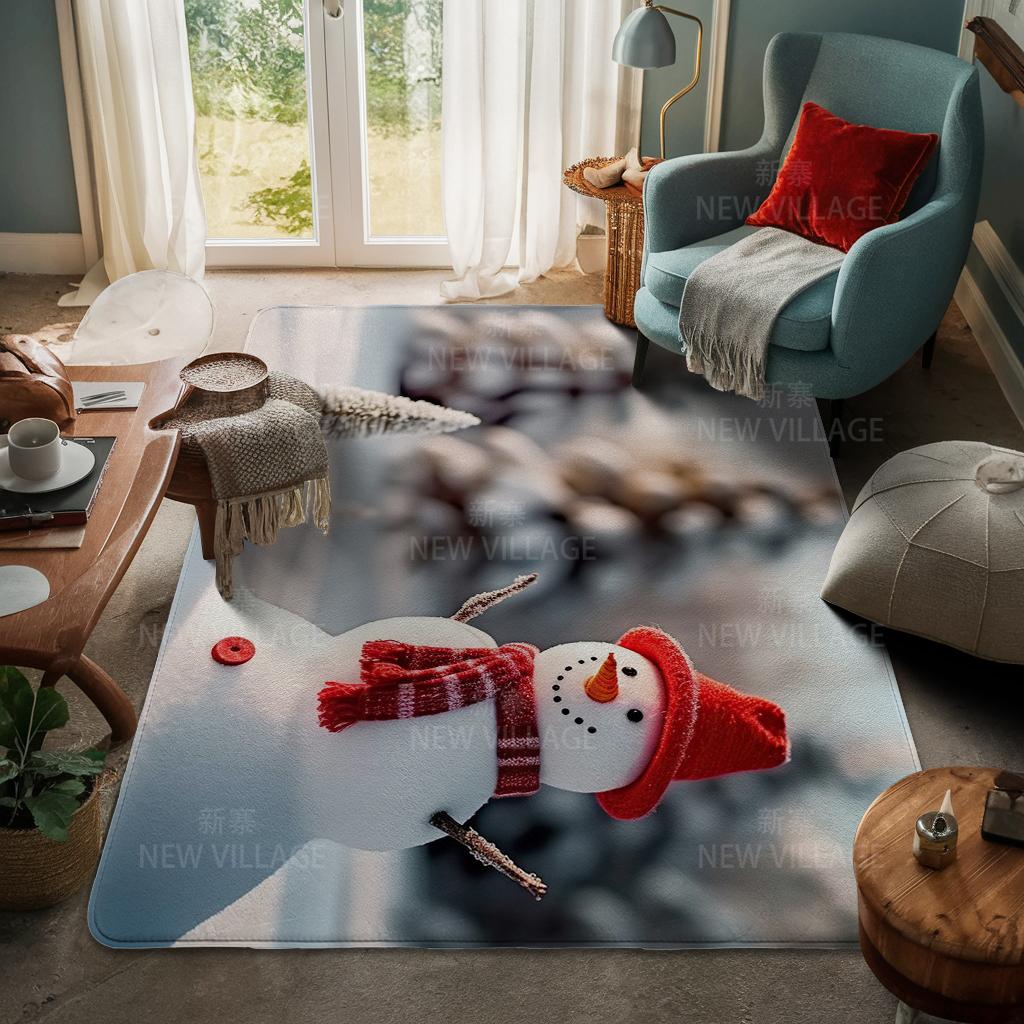 Ковер у входа в дом Домашний коврик у двери Гостиная Ванная Комната Ноги ванная комната Нескользящие коврики с водопоглощением для ванной Счастливого Рождества зима