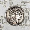 Copy Antique Greek Silver Coin Silver Plated Commemorative Coin Tigran II Kingdom of Armenia Goddess of Fate Coin