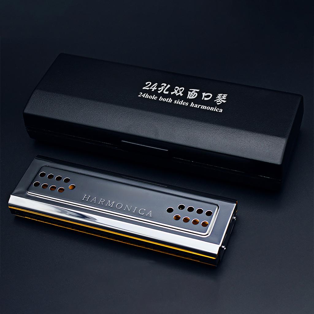 Двусторонняя тремоло-гармоника Swan 2 в 1, губная гармошка, дуральная, тональности C и G, 24 двойных отверстия, язычковый духовой инструмент с мягкой подкладкой