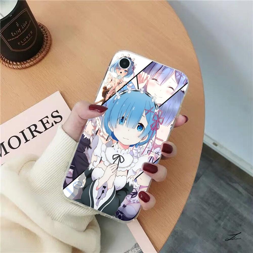 Чехол для телефона ReZERO Рам Рем для iPhone 15 8 7 6 6S Plus X SE 2020 XR XS 14 11 12 13 Mini Pro Max
