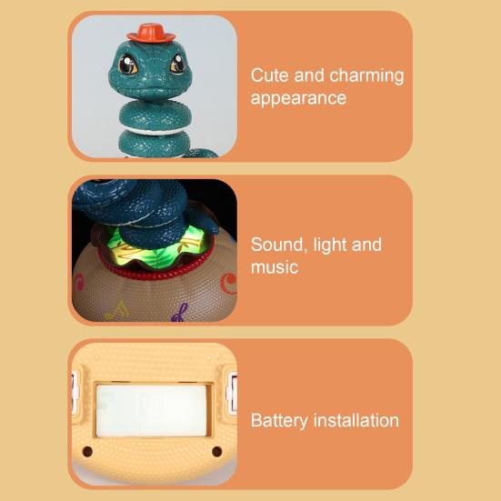 Electric Twisting Snake Toy with Lights Music Auto Obstacle Avoidance USB Rechargeable Toddlers Boys Girls Educational Cloth Bag Snake Car Toy