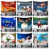 Merry Christmas Tapestry Wall Hanging Santa Elk Snowman Decoration Tapestry Christmas Home Decoration Background Wall Tapestry