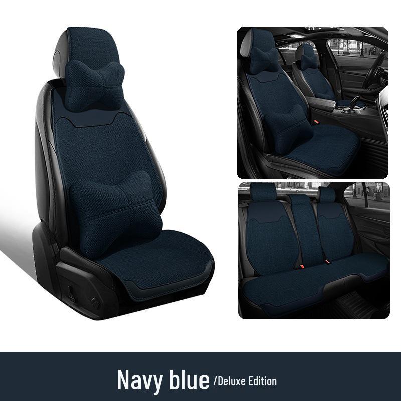 Breathable Linen Seat Covers for Geely Galaxy L7/LT MAX - Asian Games Phantom Design