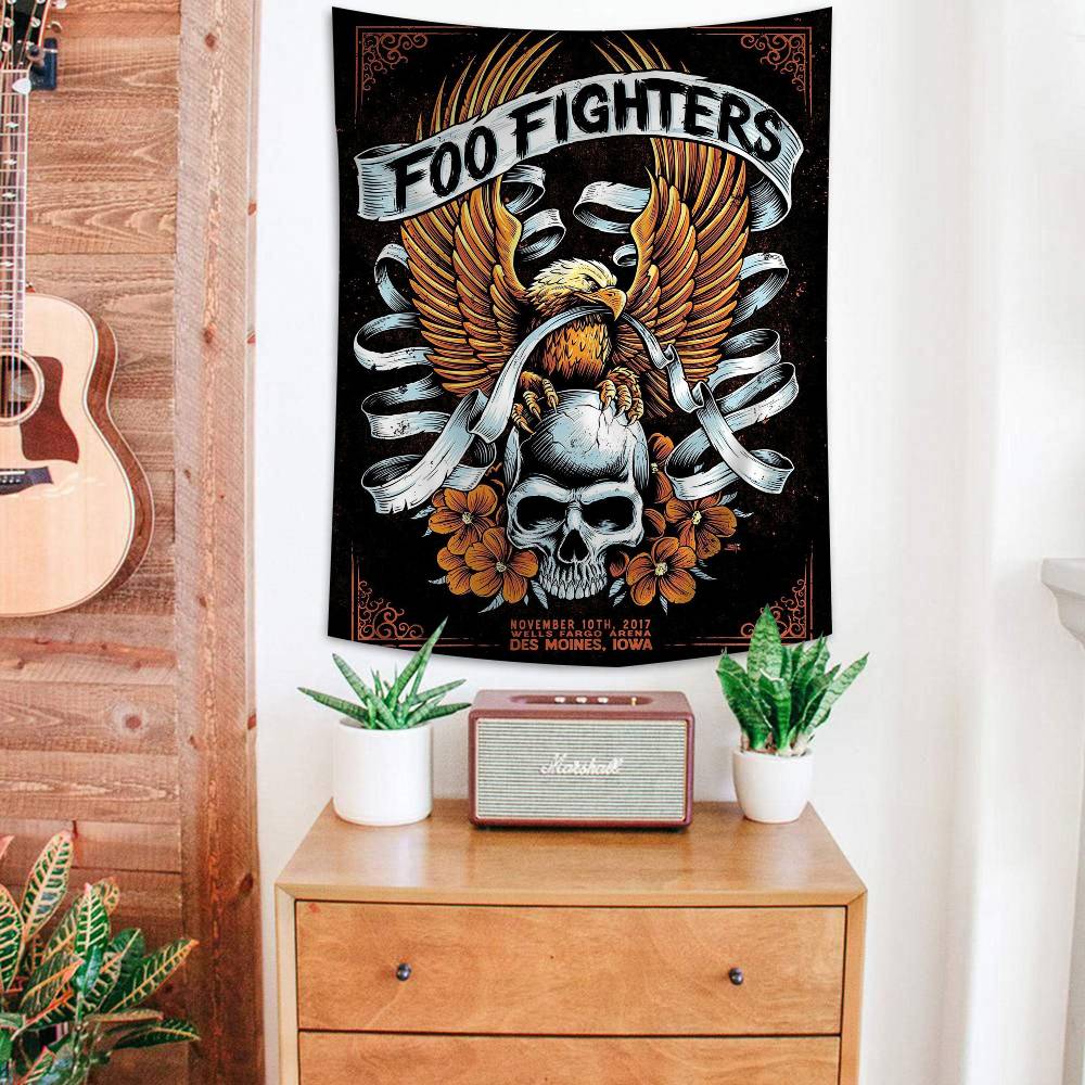 Гобелен с аниме-изображением группы Foo Fighters для гостиной, дома, общежития, декор для дома