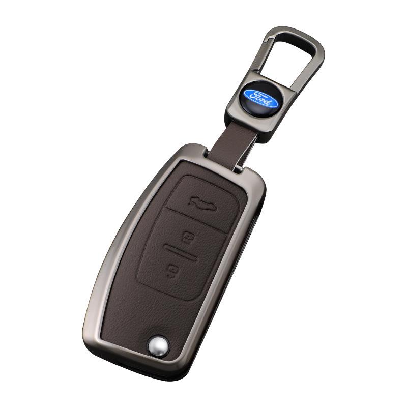 Чехол для ключа Ford Focus & Fiesta - Натуральная коровья кожа (Совместимо с моделями 09/11/12 и 16/18)