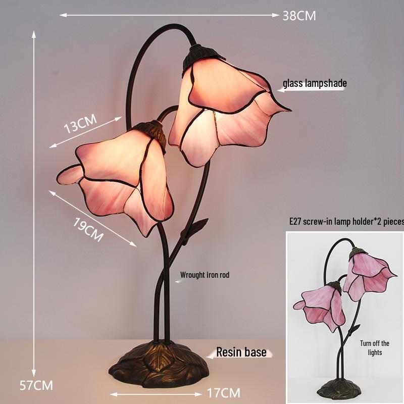 Роскошная европейская ретро настольная и прикроватная лампа