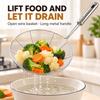 Round Wire Skimmer with Long Metal Handle, Kitchen Strainer Spoon