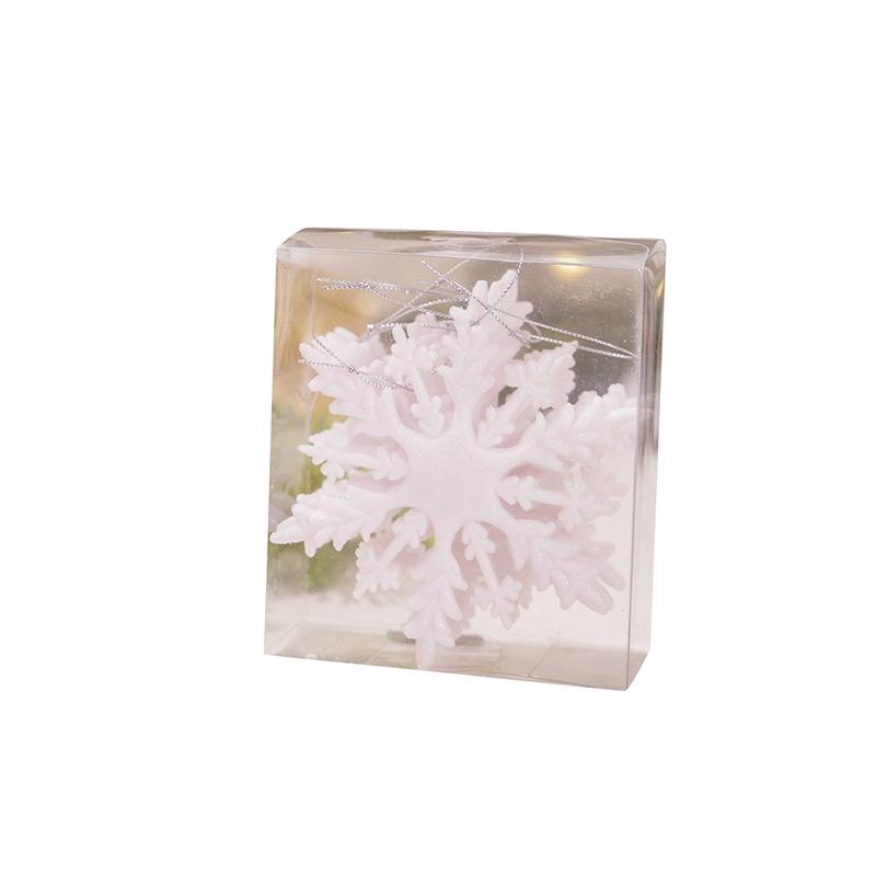 6Pcs Christmas Glitter Snowflake Ornaments, Plastic Snowflake Decorations For Christmas Tree Year Holiday Party Decor