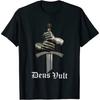 Deus Vult - Catholic Crusader Knights Templar Armor T-Shirt 100% Cotton O-Neck Short Sleeve Casual Mens T-shirt Size S-3XL