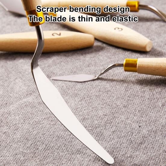 5 шт. шпатель для рисования DIY гибкий без заусенцев стильный скребок для тонирующей палитры с деревянной ручкой товары для рукоделия