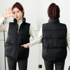 Autumn and Winter New Down Cotton Vest Women's Short Simple Loose Versatile Vest Outer Wear Vest Jacket
