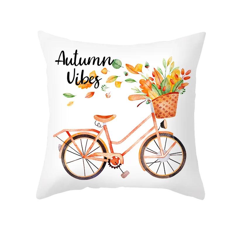 Осенняя наволочка с кленовым листом Осенняя наволочка с кленовым листом и тыквой Чехол на наволочку Украшение на День благодарения Наволочка Осенняя подушка