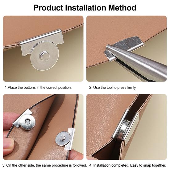 10 пар магнитных кнопок без шитья, кнопки-защелки, застежки для сумок, тоутов, одежды