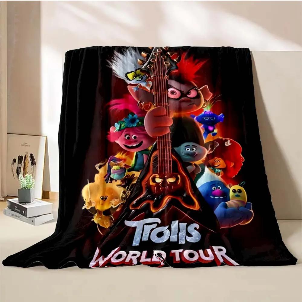 Тролли Объединяются Мультяшное Одеяло Теплое Мягкое Пушистое Размер King Size Плед Детский Взрослый Диван Кровать Покрывало для Сна Покрывало для Путешествий Подарок