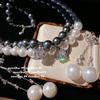 Жемчужное колье Mapei Grand Carat с жемчугом и цирконами, Таити, Слезы русалки, Серьги с кисточками из жемчуга и цирконов