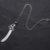 Sword Muslim Islam Knife Pendant Necklace Stainless Steel Arabic For Men Women Religious Jewlery