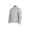Outdoor Casual Sports Solid Color Zipper Stand Collar Long Sleeve Down Jacket Men Jackets Gray 2031E442-020