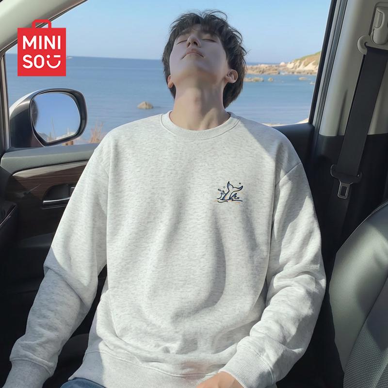 MINISO Мужской модный свитшот с круглым вырезом