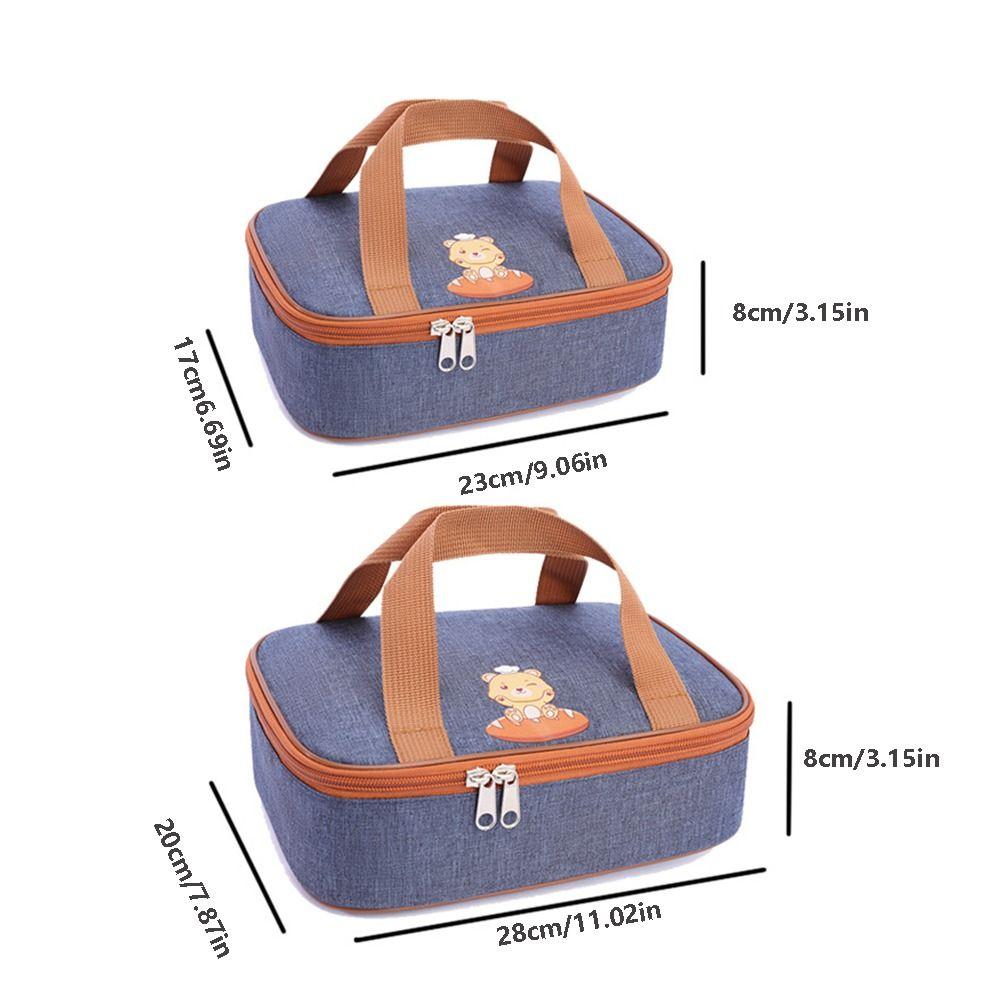 Women Cartoon Animal Tote Lunch Bag Food Warm Thermal Bag Food Hand Bags Waterproof Lunch Bag