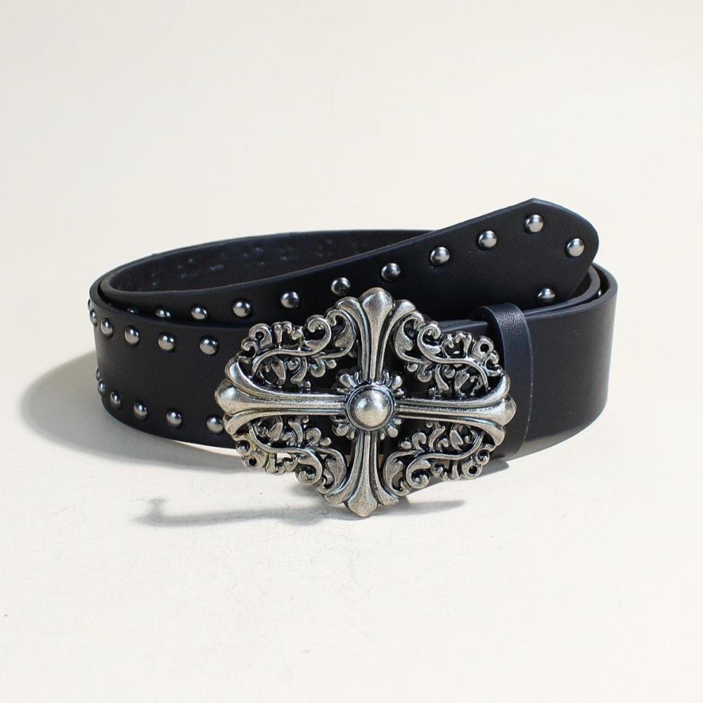 Riveted Punk Wide Belt Female Personality Hottie Vintage Belt