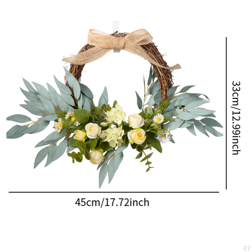 Floral Wreath for Front Door Decorative Piece Weddings And Celebrations