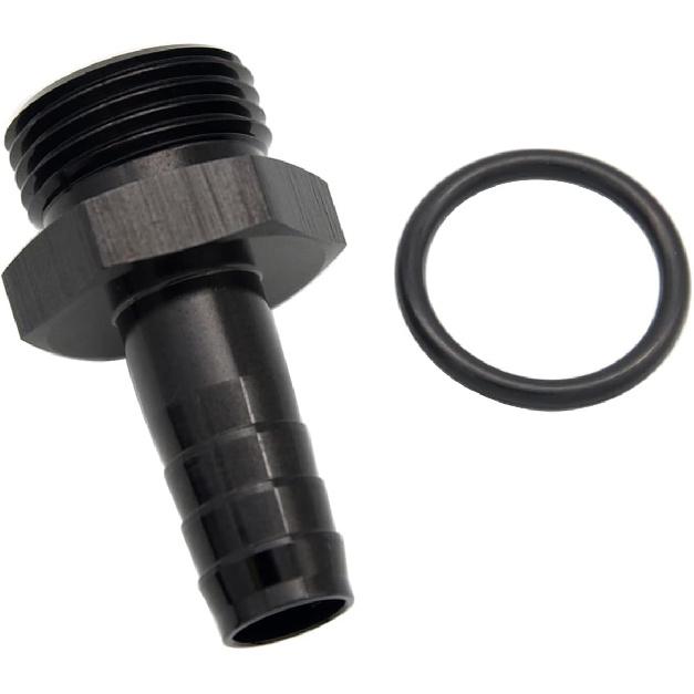 Aluminum -10 AN ORB Male to 1/2"(12.7mm) Barb Push On Hose Fitting Adapter Black