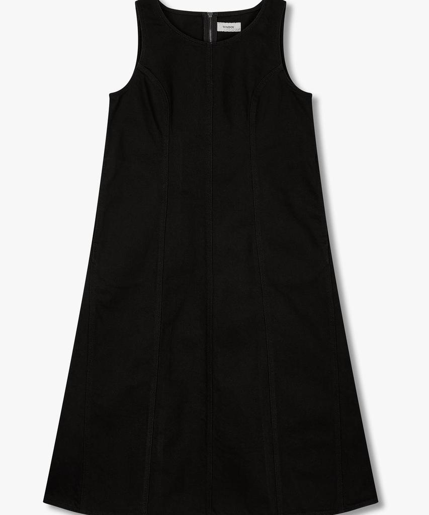 STUDIO TOMBOY Denim Slim Sleeveless Dress_Black 9106241203