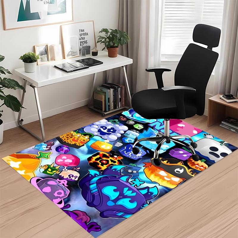 Custom Name Blox Fruits Printed Carpet, for Office Chair Living Room Bedroom Kitchen Room Decor Gifts.