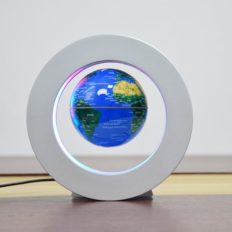 Светящийся русский магнитный левитационный глобус - креативный подарок и сувенир на выпускной