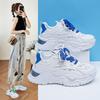 Новая летняя обувь для папы, женская корейская версия, дышащая спортивная обувь с толстой подошвой, универсальная удлиняющая повседневная обувь для студентов