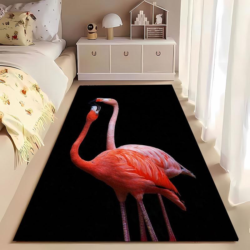 HD Printing Pink Flamingo Large Area Carpets for Home Living Room Kids Bedroom Sofa Doormat Kitchen Floor Rugs Anti-slip Decor