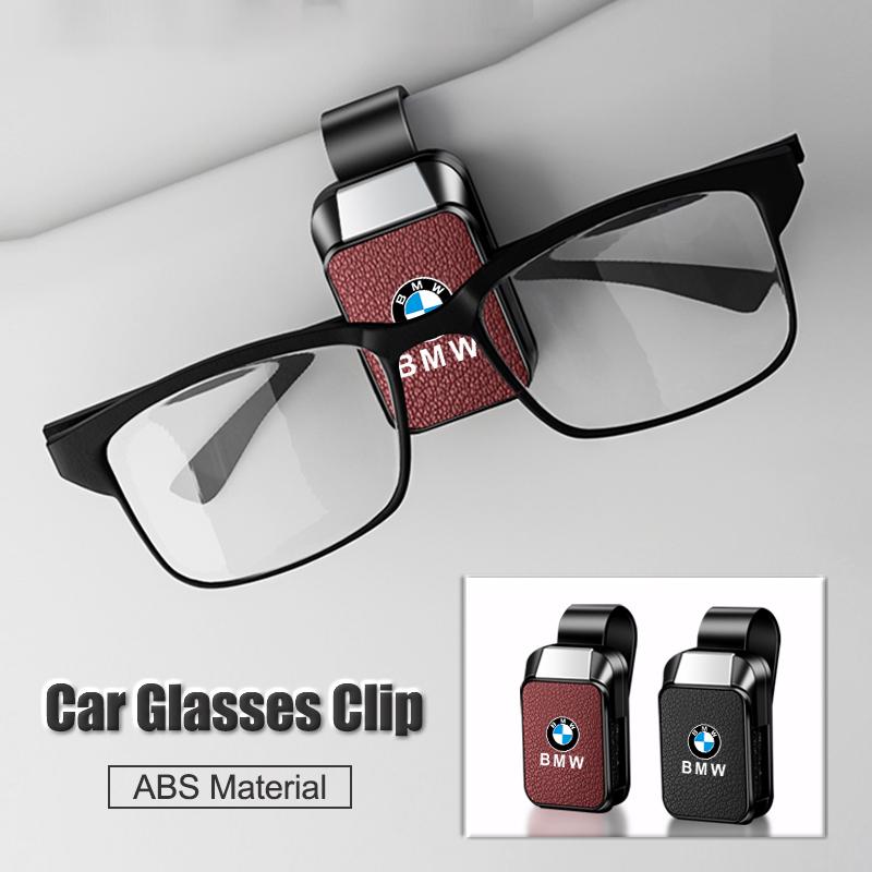 BBJE7 Car Sun Visor Eyeglasses Holder For BMW 1 3 5 7 Series X1 X3 X4 X5 F10 F15 F16 F20 F30 F18 F25 M3 M5 E34 E30 E36 Sunglasses Clip