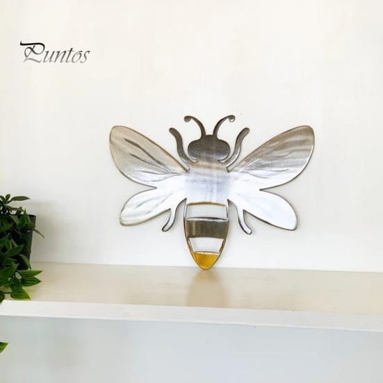 Металлическая пчела настенное украшение 3D пчела художественная работа настенная скульптура медоносная пчела внутреннее наружное украшение для двора сада дома фермерского дома